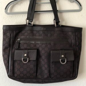 Brown Gucci Classic GG Purse size M
